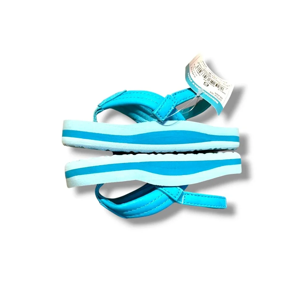 Reef Little Ahi Sandals Toddler Size 6 Blue Fish Print Backstrap Flip‎ Flops NEW